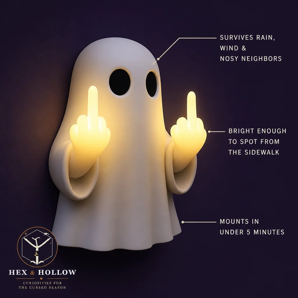 Ghost Middle Finger Night Light